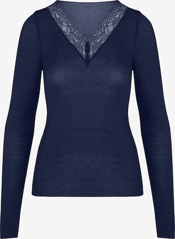 Hunkemöller Top 'V-neck with Cashmere' in Blau: Vorderseite