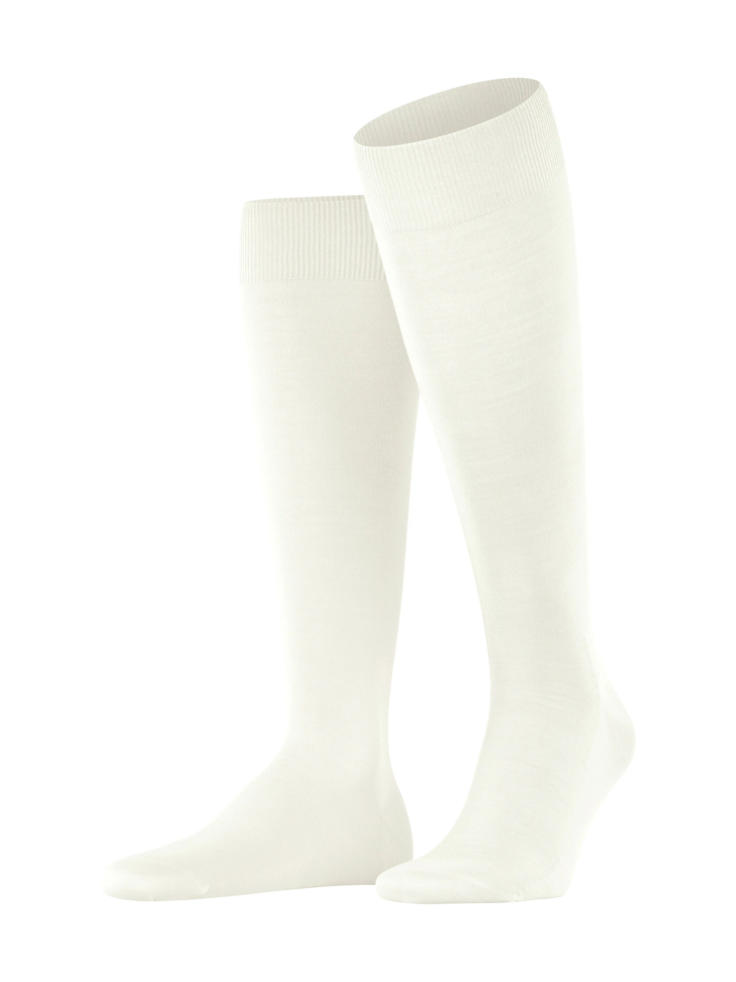 FALKE Knee High Socks 'ClimaWool' in White: front