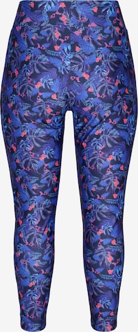 Active by Zizzi Skinny Sports trousers 'AJIA' in Blue: front