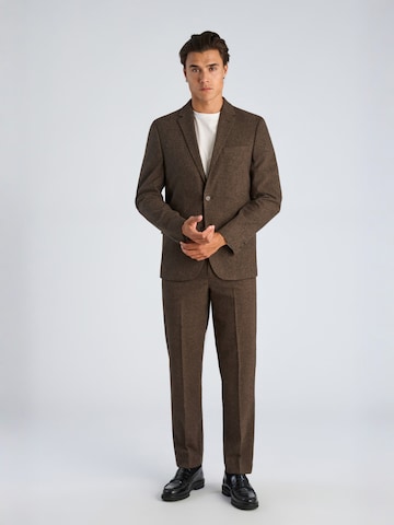 Lindbergh Regular fit Business-colbert in Bruin