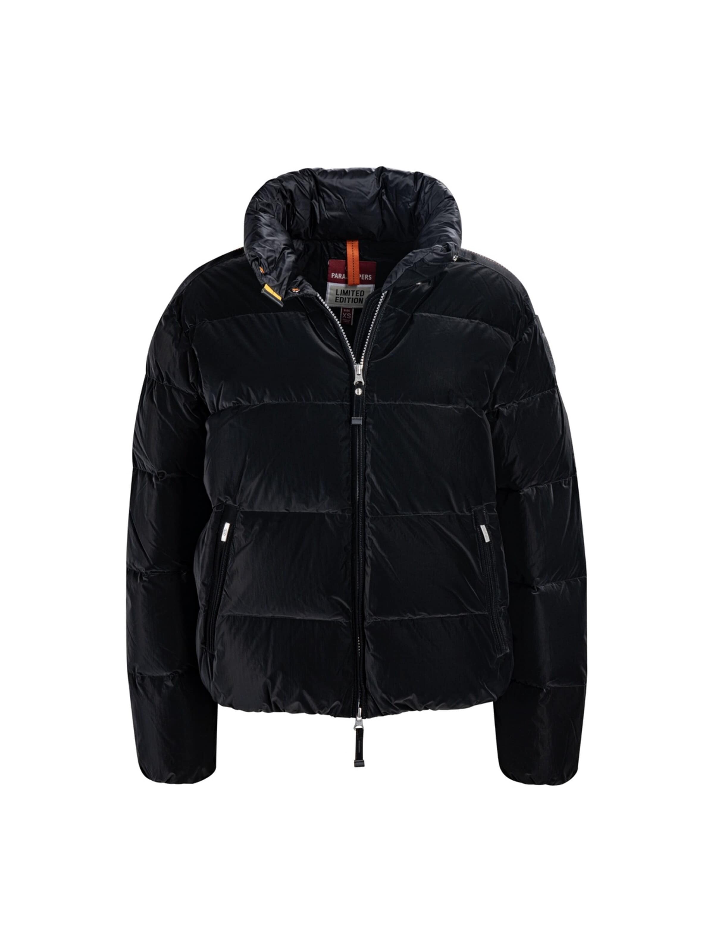 Parajumpers Winterjacke 'Parajumpers PJS Damen Daunenjacke PIA – frosted-matt, Black'‌‌‌‌‌ in Schwarz: Vorderseite