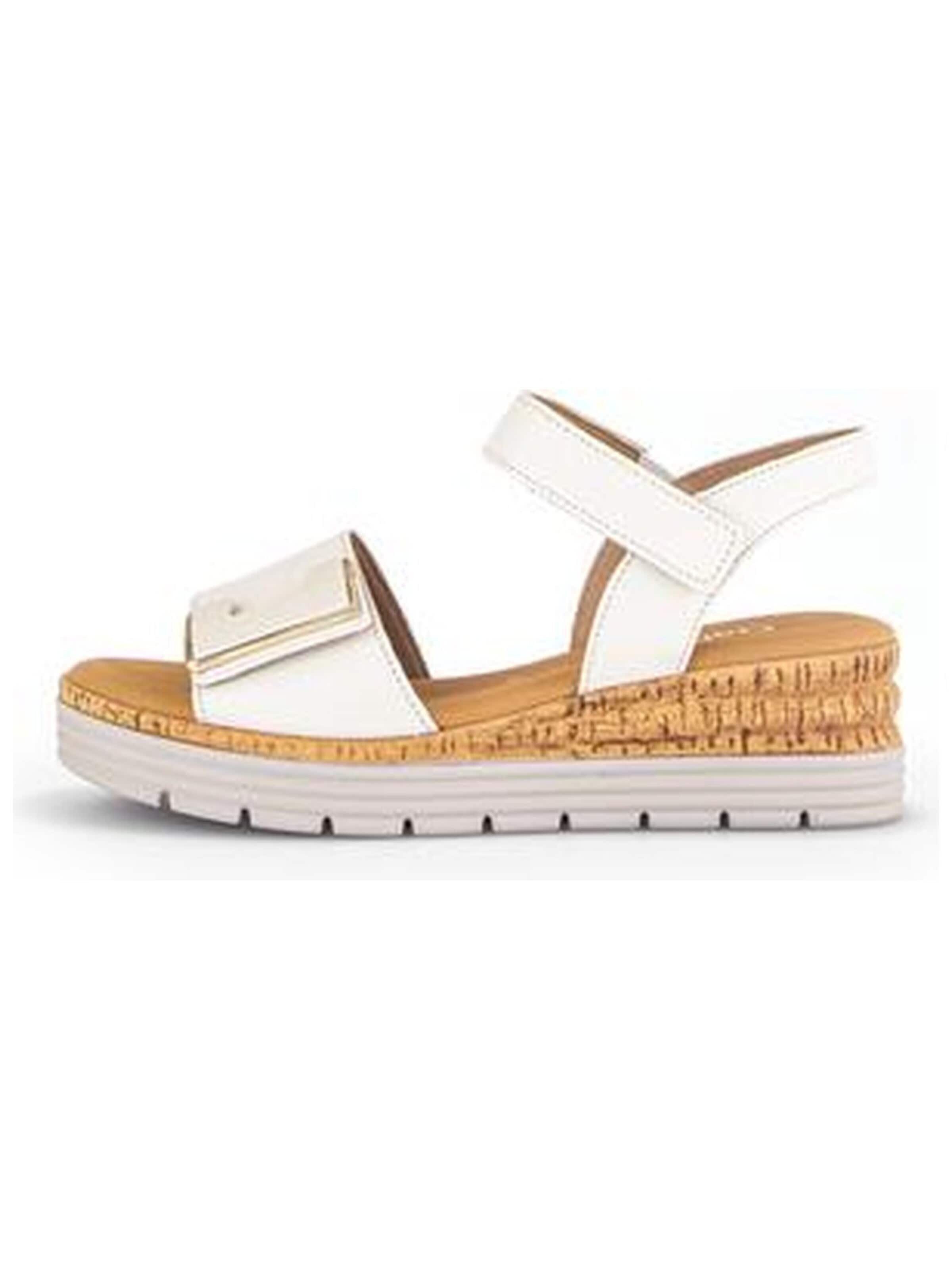 Sandalo 'Sandale Damen 82.700.52 Echtleder in beige' di GABOR in beige: frontale