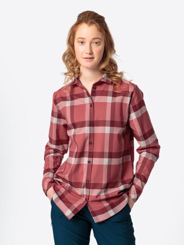 VAUDE Multifunctionele blouse 'Farsund III' in Rood: voorkant