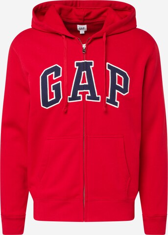 GAP Zip-Up Hoodie in Red: front