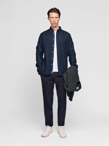 SANVT Regular Fit Businesshemd 'The Perfect Denim Shirt' in Blau