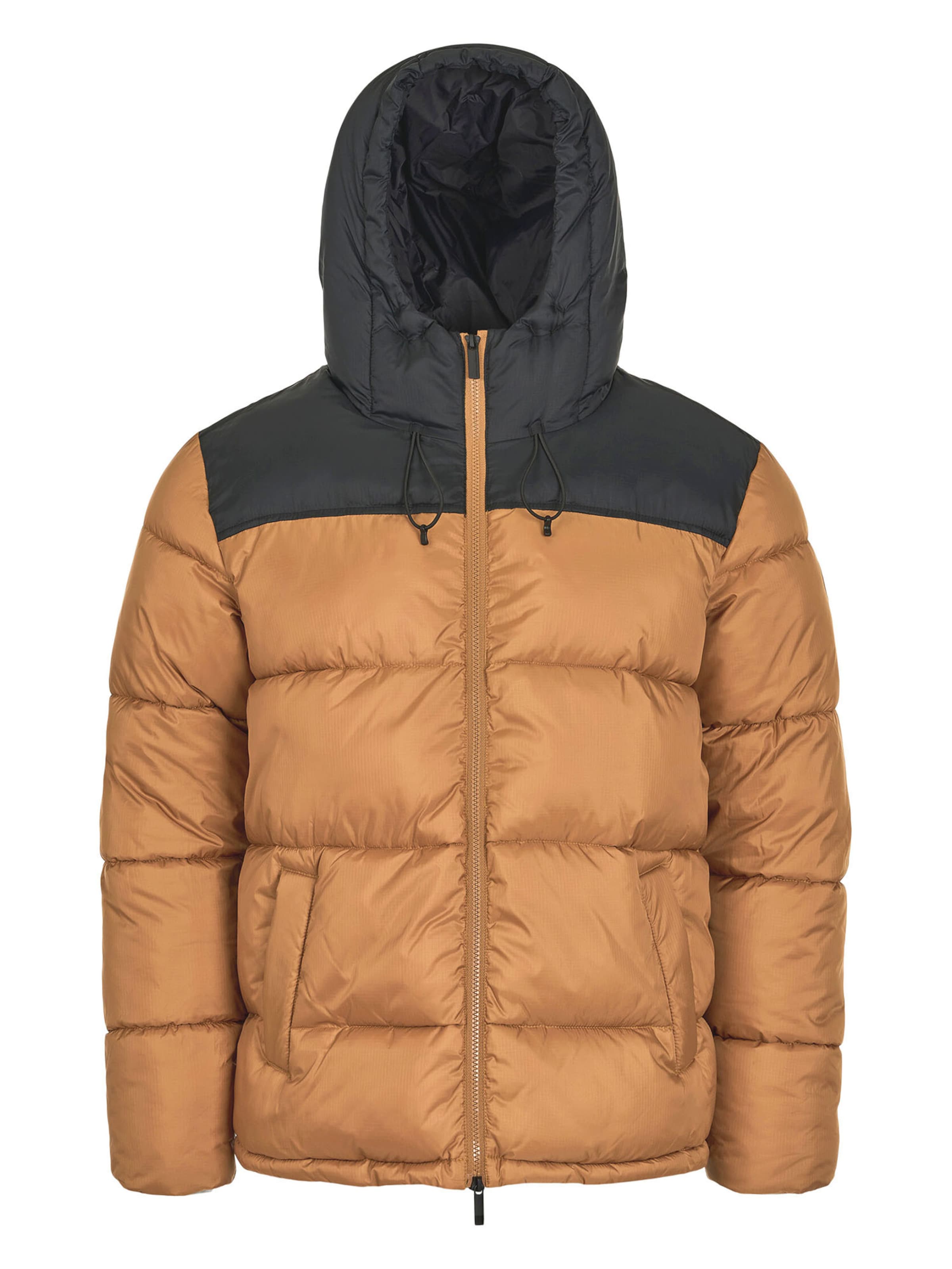 KnowledgeCotton Apparel Winter Jacket 'REPREVE ™  THERMO ACTIVE ™' in Brown: front