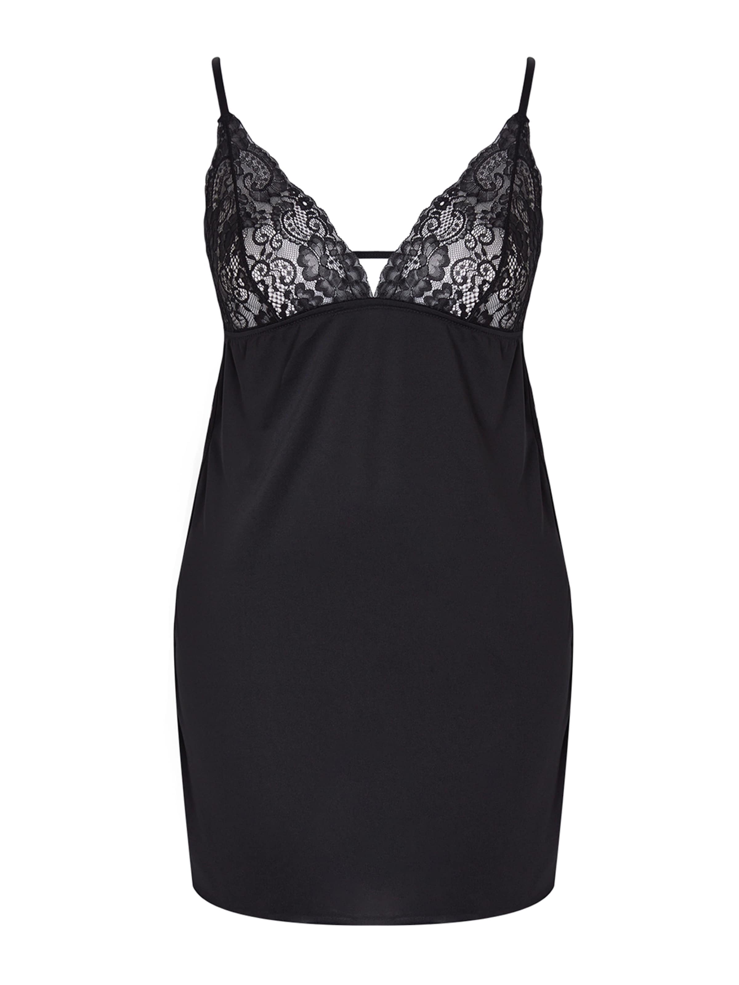 Trendyol Curve Negligé in Zwart: voorkant