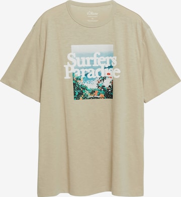 s.Oliver Men Big Sizes T-Shirt in Beige: Vorderseite