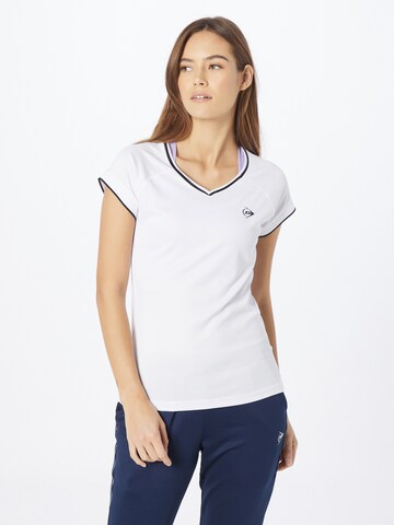 DUNLOP - Camiseta funcional en blanco: frente