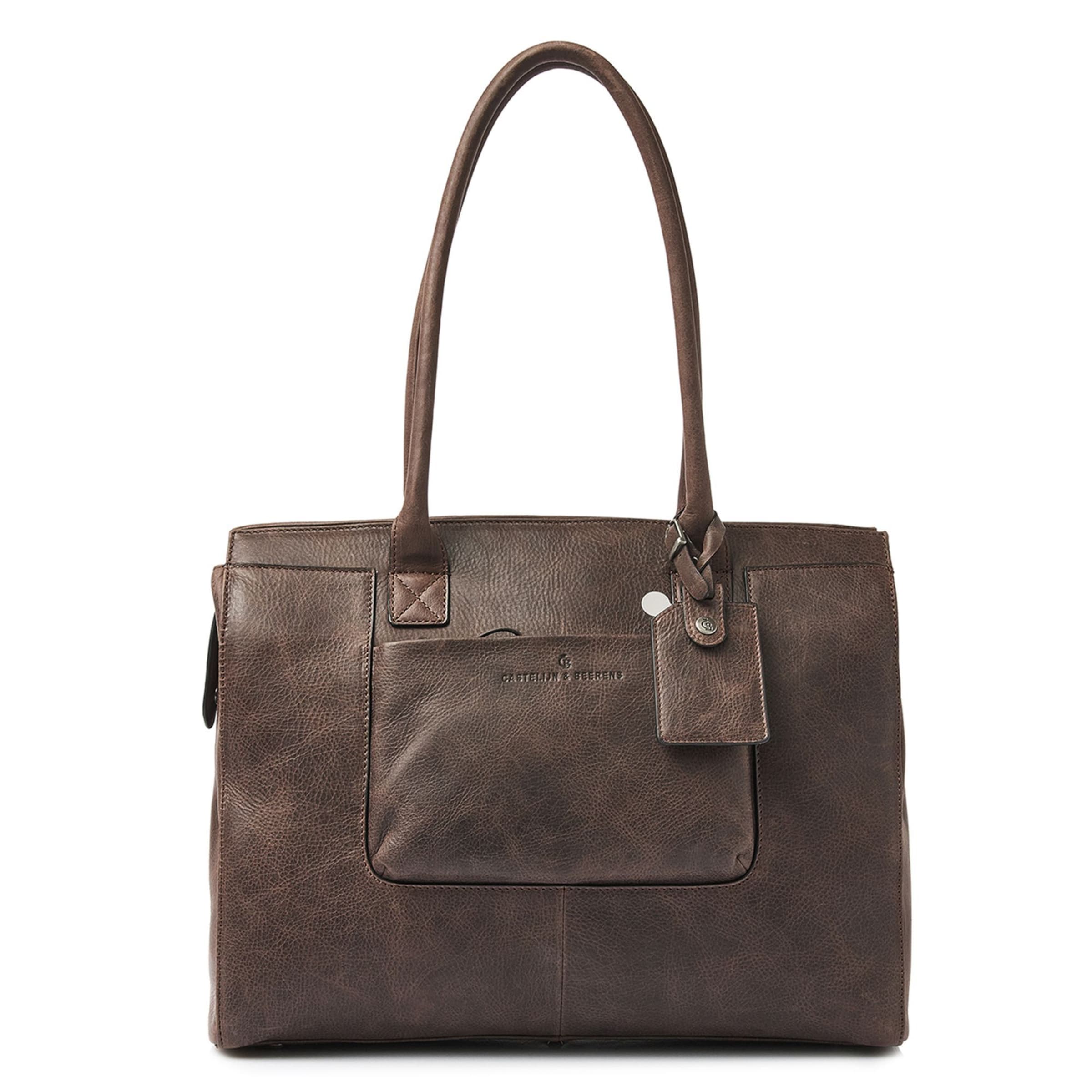 Borsa a spalla 'Carisma' di Castelijn & Beerens in marrone: frontale