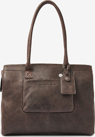 Borsa a spalla 'Carisma' di Castelijn & Beerens in marrone: frontale