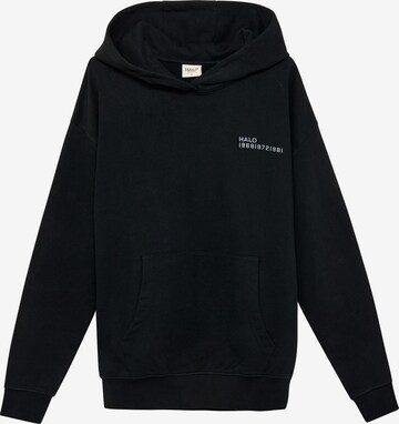 Sweat-shirt HALO en noir : devant
