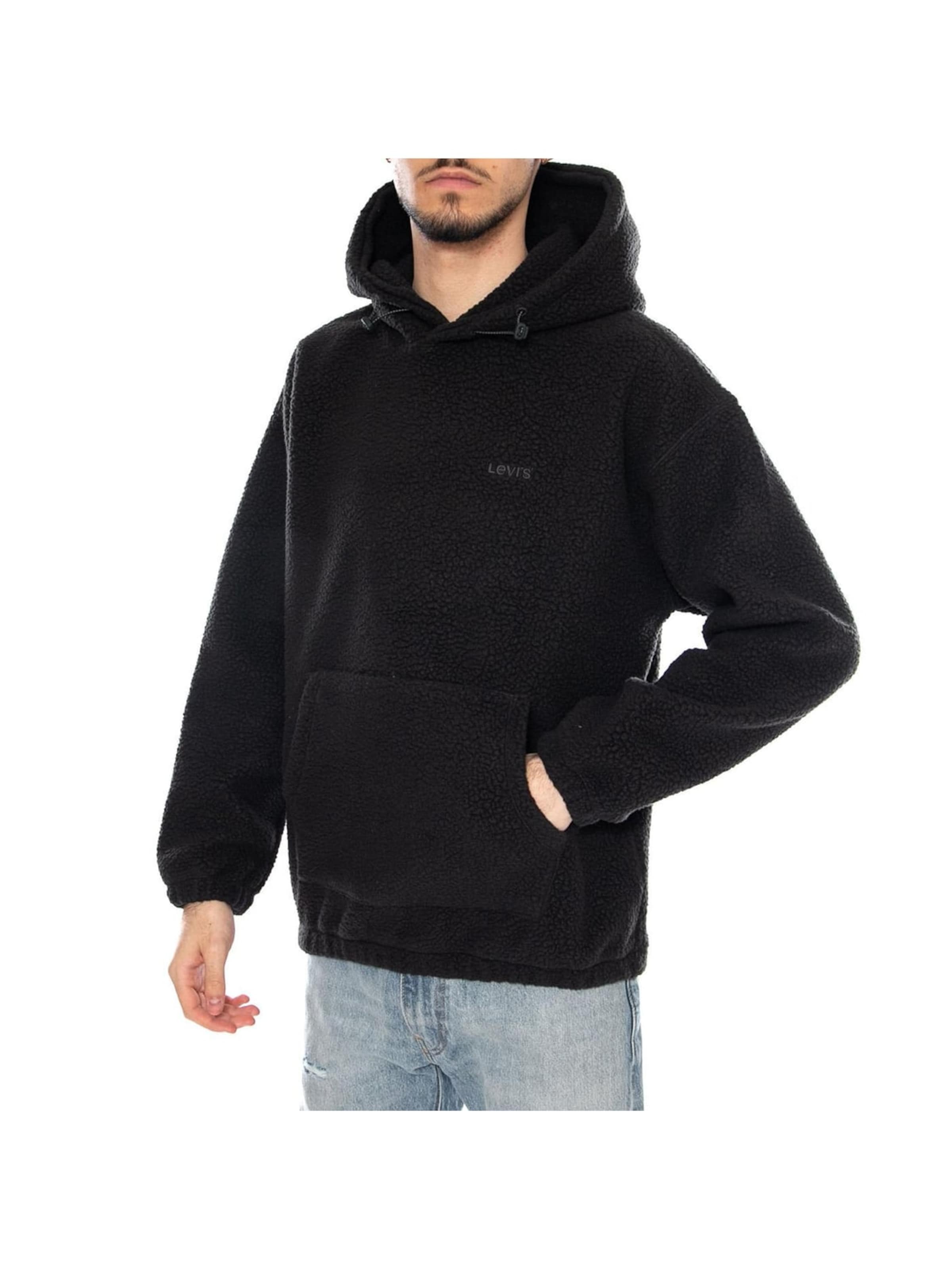 LEVI'S ® Bluzka sportowa 'Cozy Up Hoodie' w kolorze czarny: przód