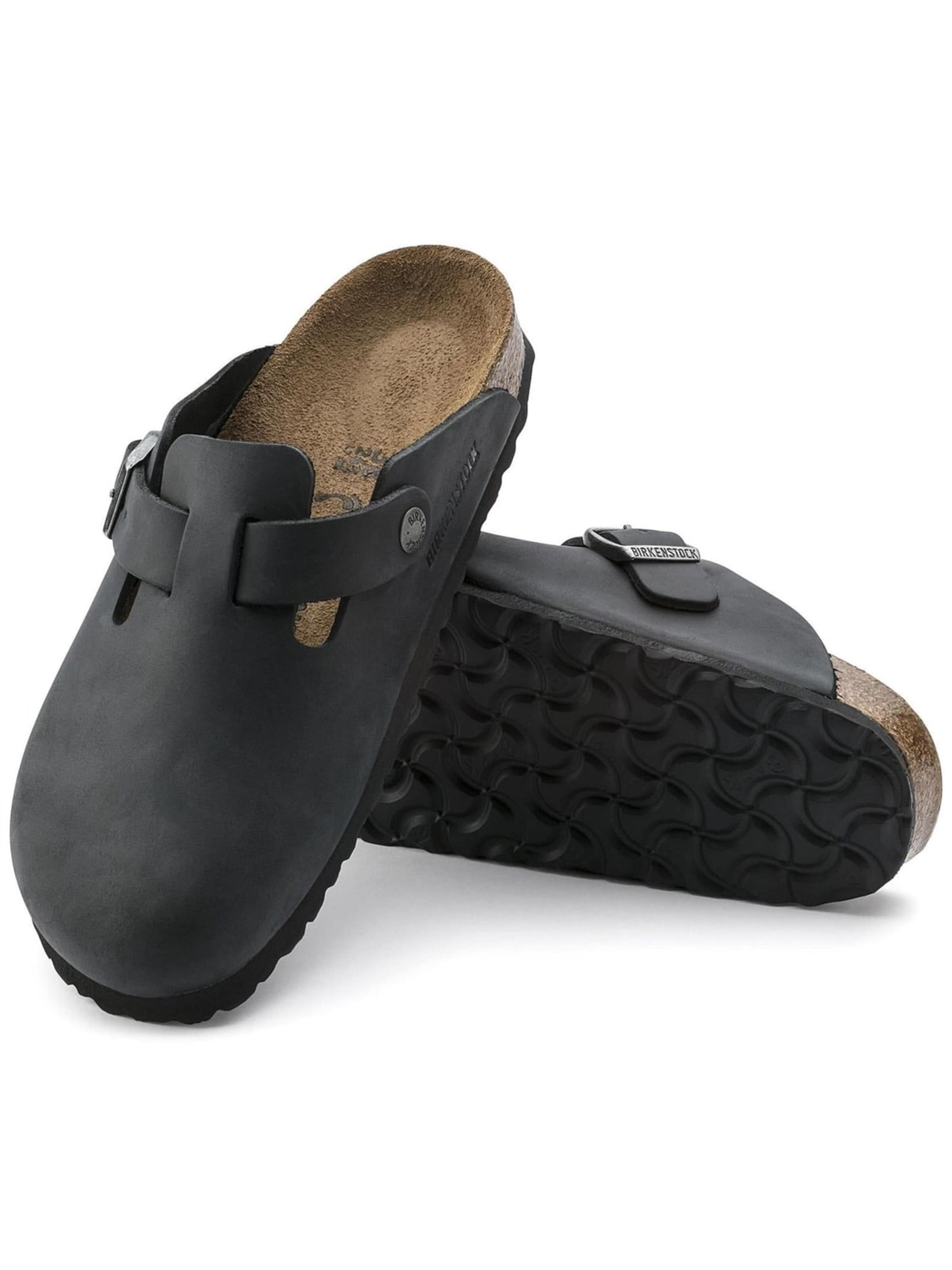 BIRKENSTOCK Pantoletter 'Boston Sandals' i sort
