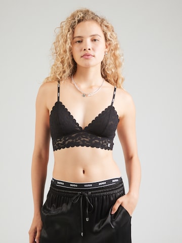 HUGO Bralette Bra in Black: front