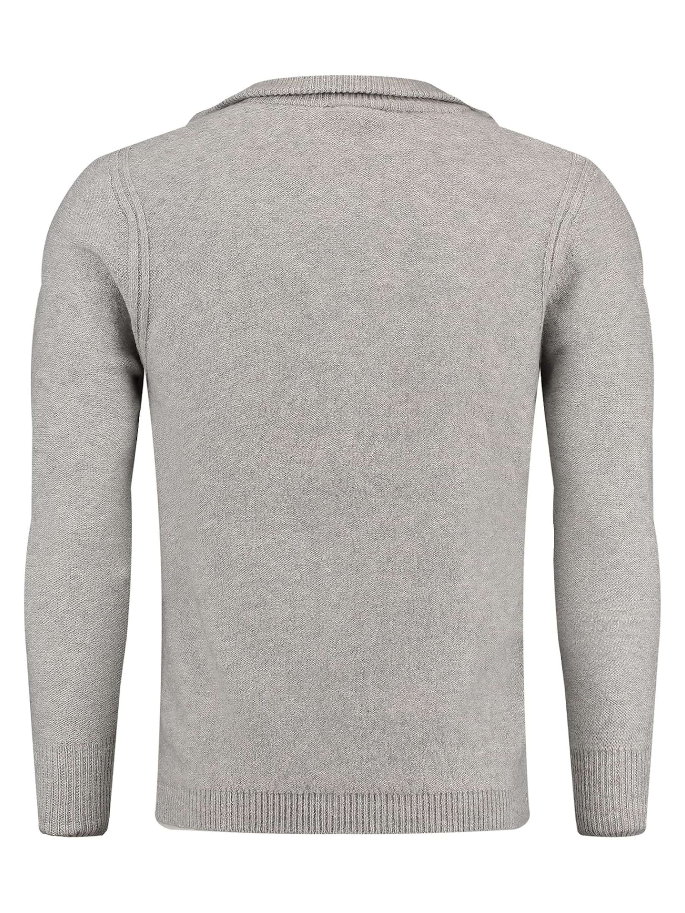 Key Largo Gebreid vest 'Elevator' in Grijs