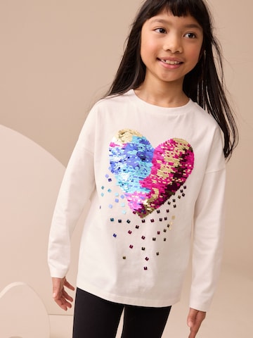 T-Shirt Next en blanc : devant