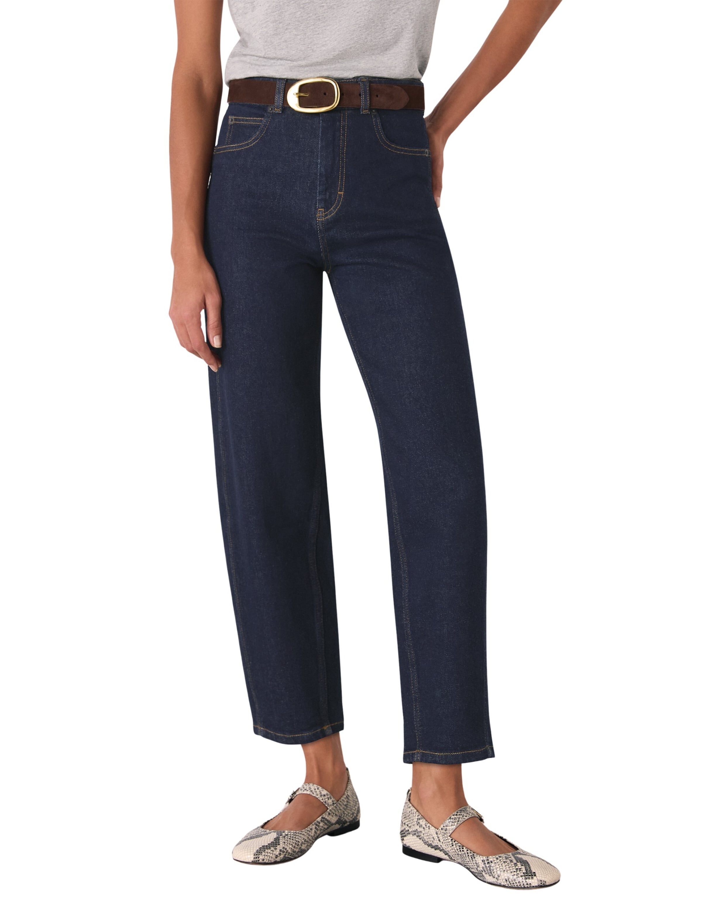 Whistles Barrel Jeans in Blue: front