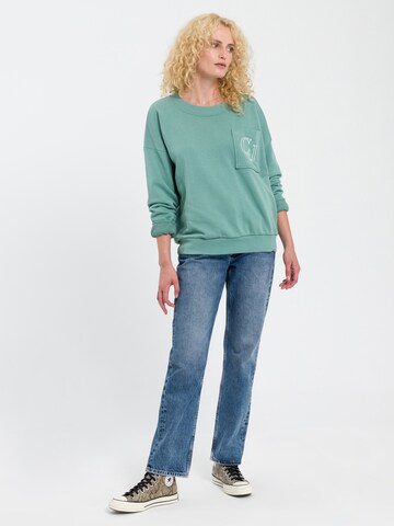 Cross Jeans Sweatshirt in Grün