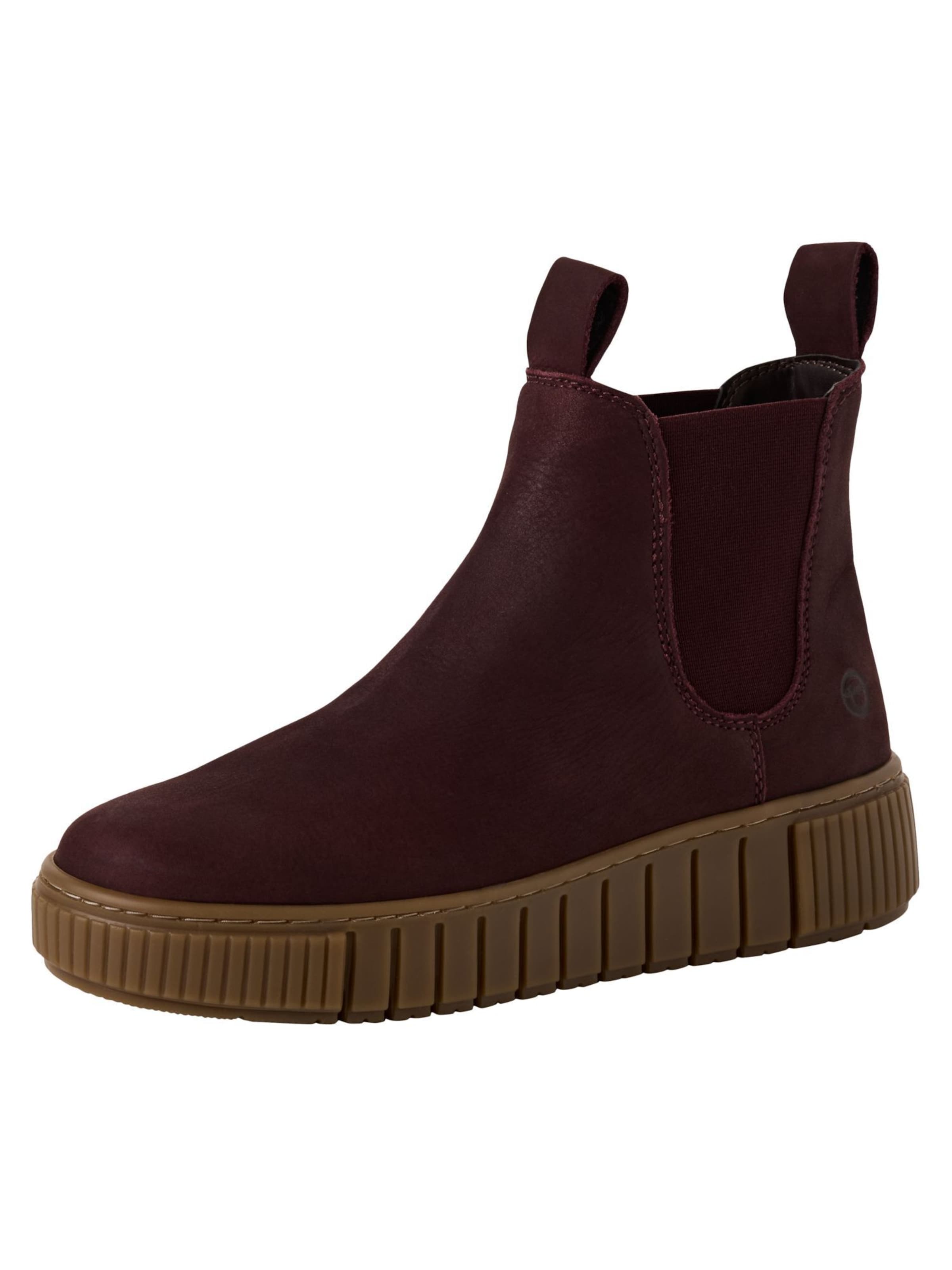 Tamaris Chelsea Boot in Rot: Vorderseite