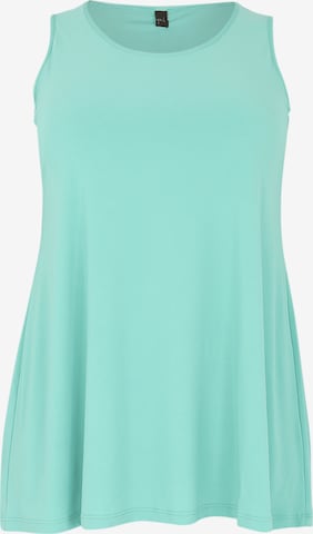 Yoek Top 'Dolce' in Blue: front