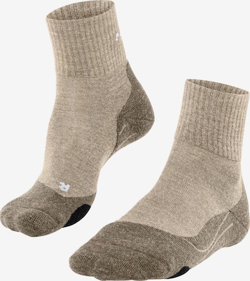 FALKE Athletic Socks 'TK2 Explore Wool Short' in Beige: front