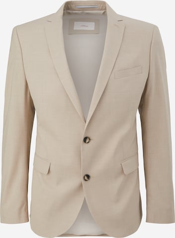 s.Oliver Slim fit Suit Jacket in Beige: front