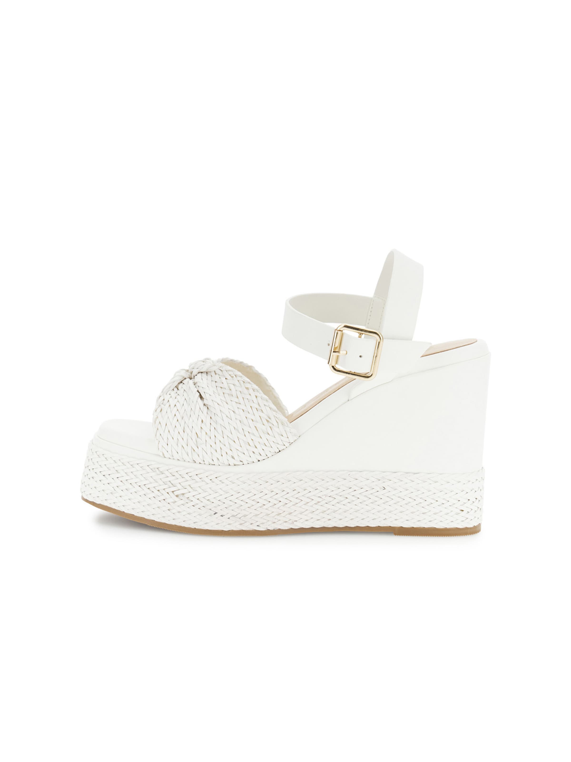 Sandalo di CAFè NOIR in bianco: frontale