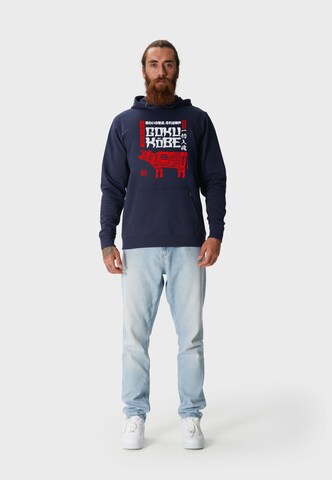 Oldskull Kapuzensweater 'Asian Kobe Beef Butcher Chart Graphic' in Blau