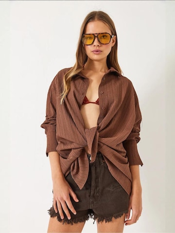 Chemisier Bianco Lucci en marron