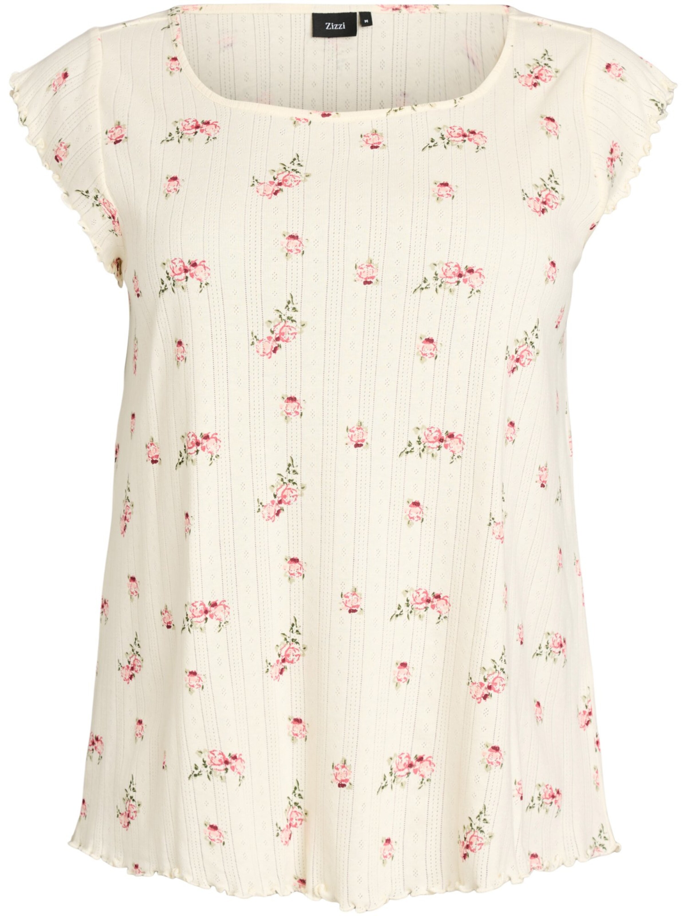 Zizzi Тениска за спане 'Mpointy' в бежово: отпред