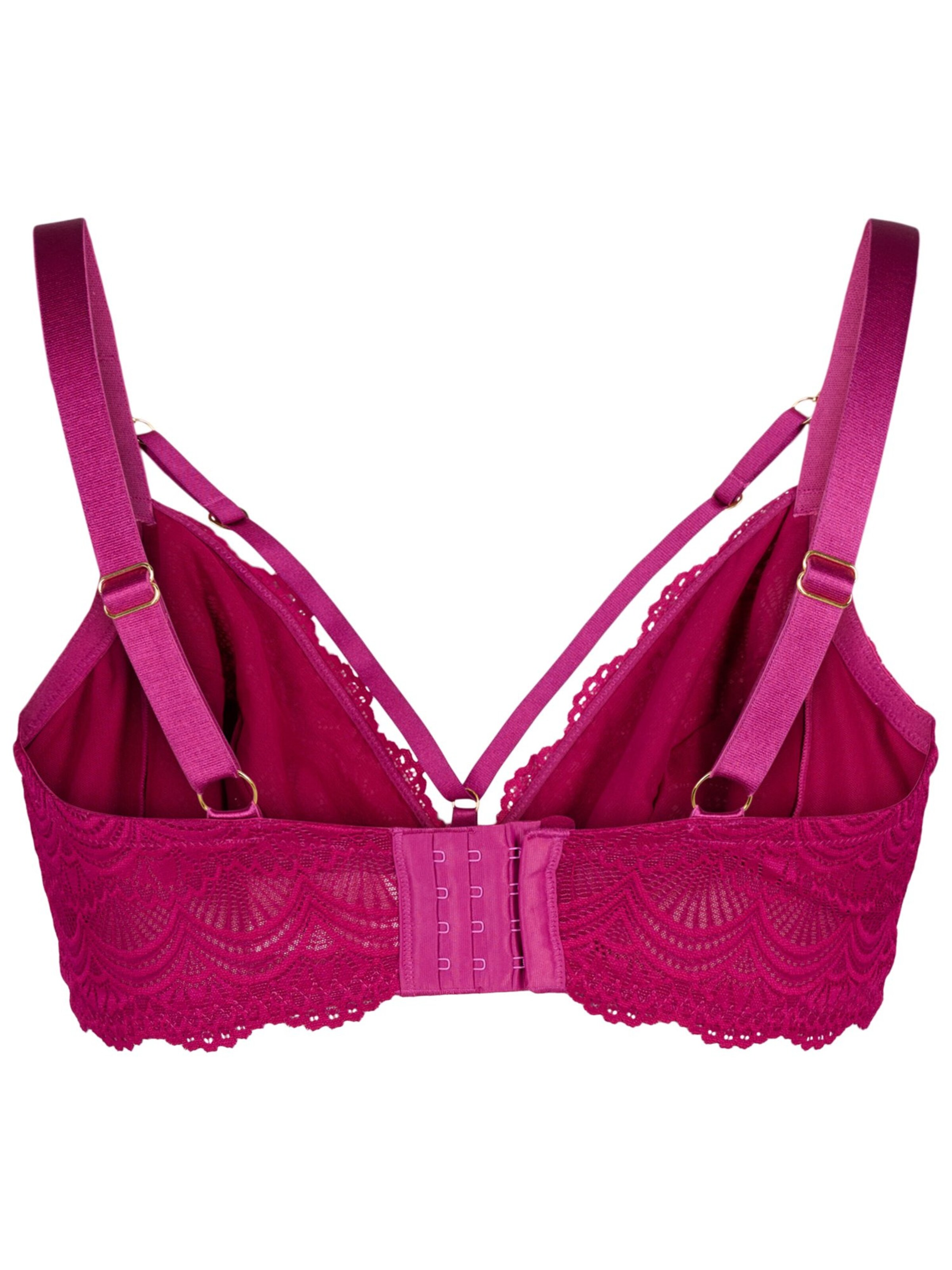 T-shirt Reggiseno 'Lala' di Devoted by Zizzi in rosa