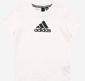 ADIDAS SPORTSWEAR - Camisa funcionais 'Bos' em branco: frente