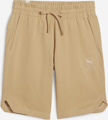PUMAregular Sportske hlače - smeđa boja: prednji dio