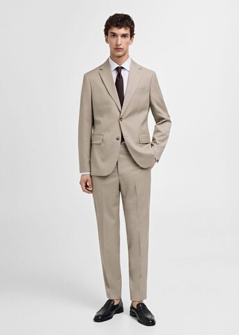 MANGO MAN Slim fit Suit Jacket 'Turin' in Beige