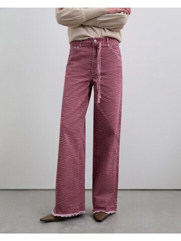 Wide Leg Jean Scalpers en rose : devant