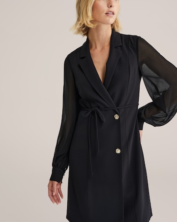 WE Fashion Košilové šaty – černá