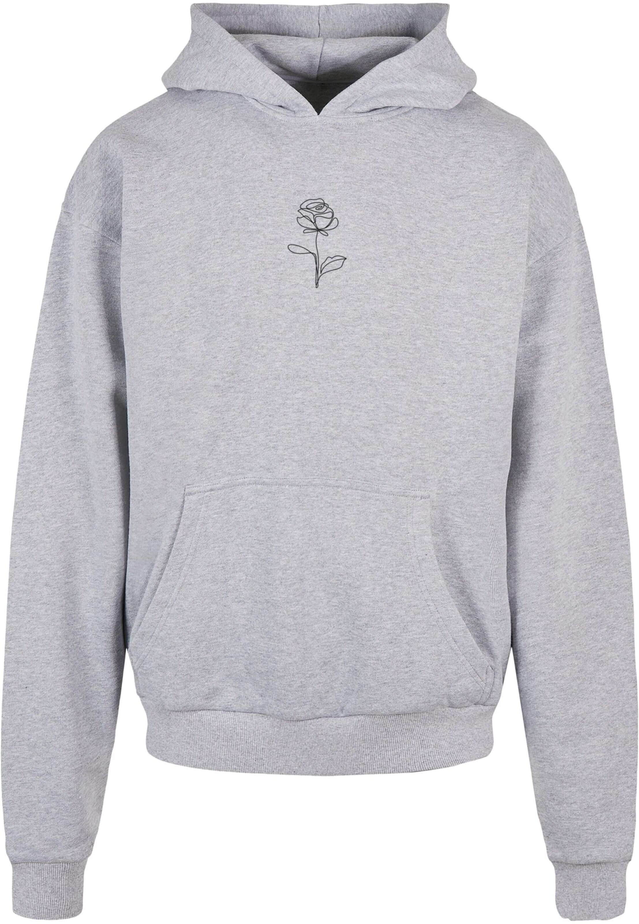 Merchcode Sweatshirt 'Rose' in Grau: Vorderseite