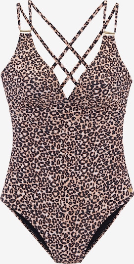 LASCANA Uimapuku värissä vaaleanruskea / musta / valkoinen, Tuotenäkymä