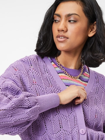 Oasis Knit Cardigan in Purple