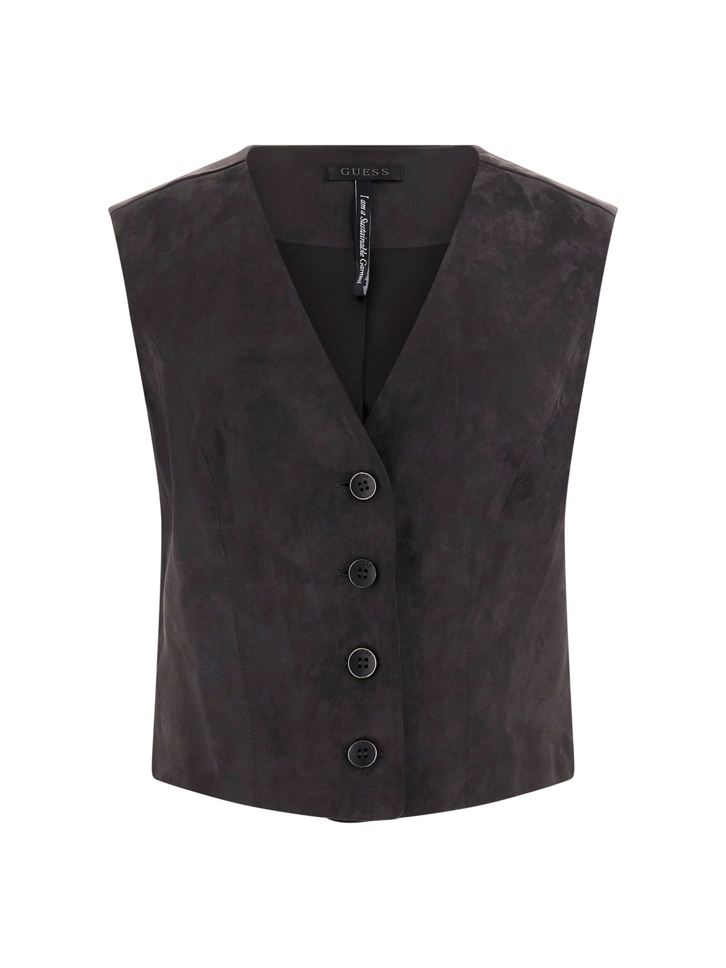 GUESS Weste in Schwarz: Vorderseite