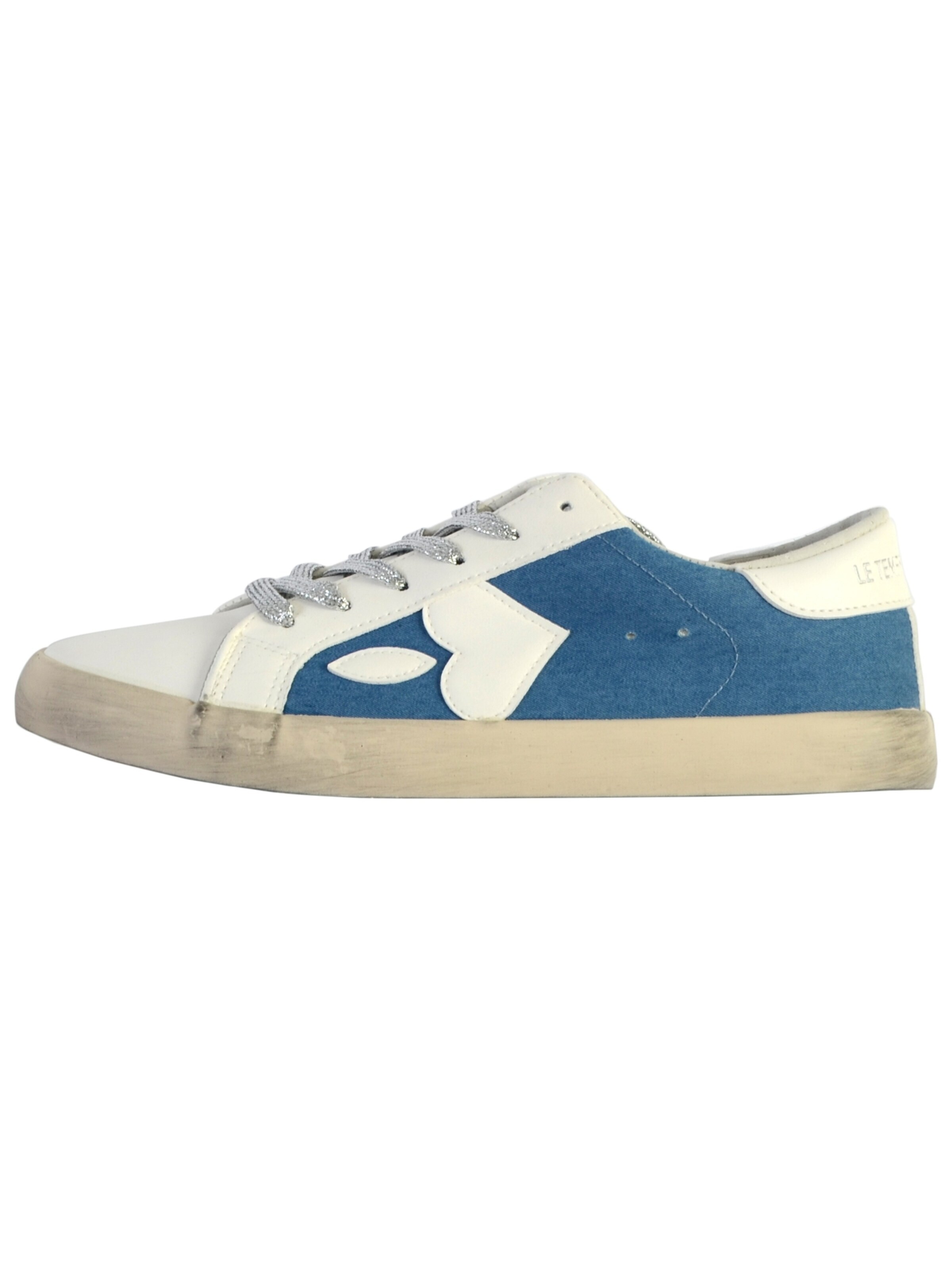 Le Temps Des Cerises Athletic lace-up shoe in White: front