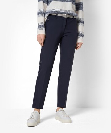 BRAX Regular Pleated Pants 'Maron' in Blue: front