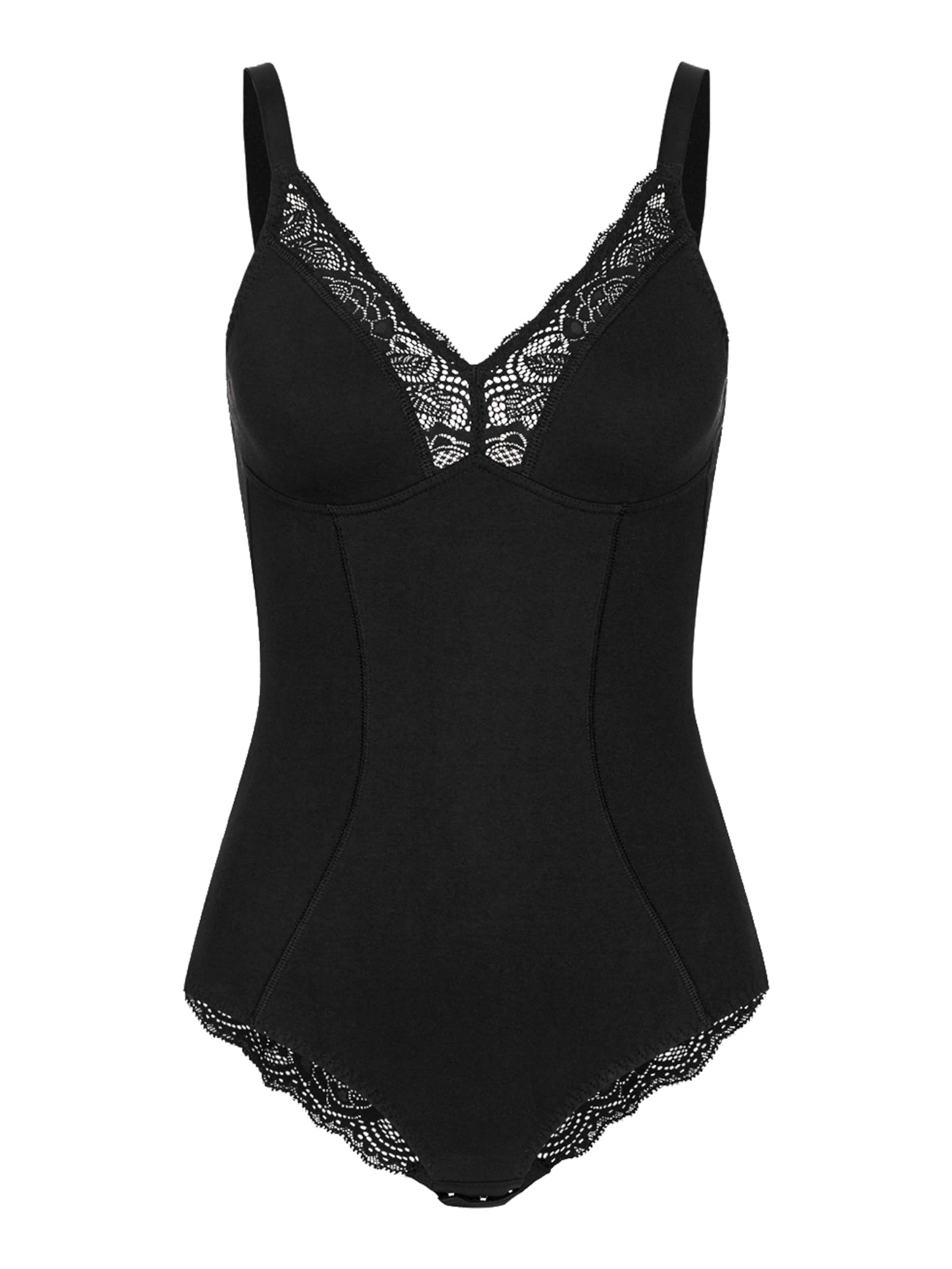 Erlich Textil Body 'Eleonora' in Zwart: voorkant