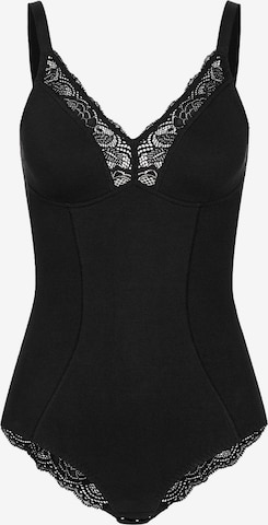 Erlich Textil Body 'Eleonora' in Schwarz: Vorderseite
