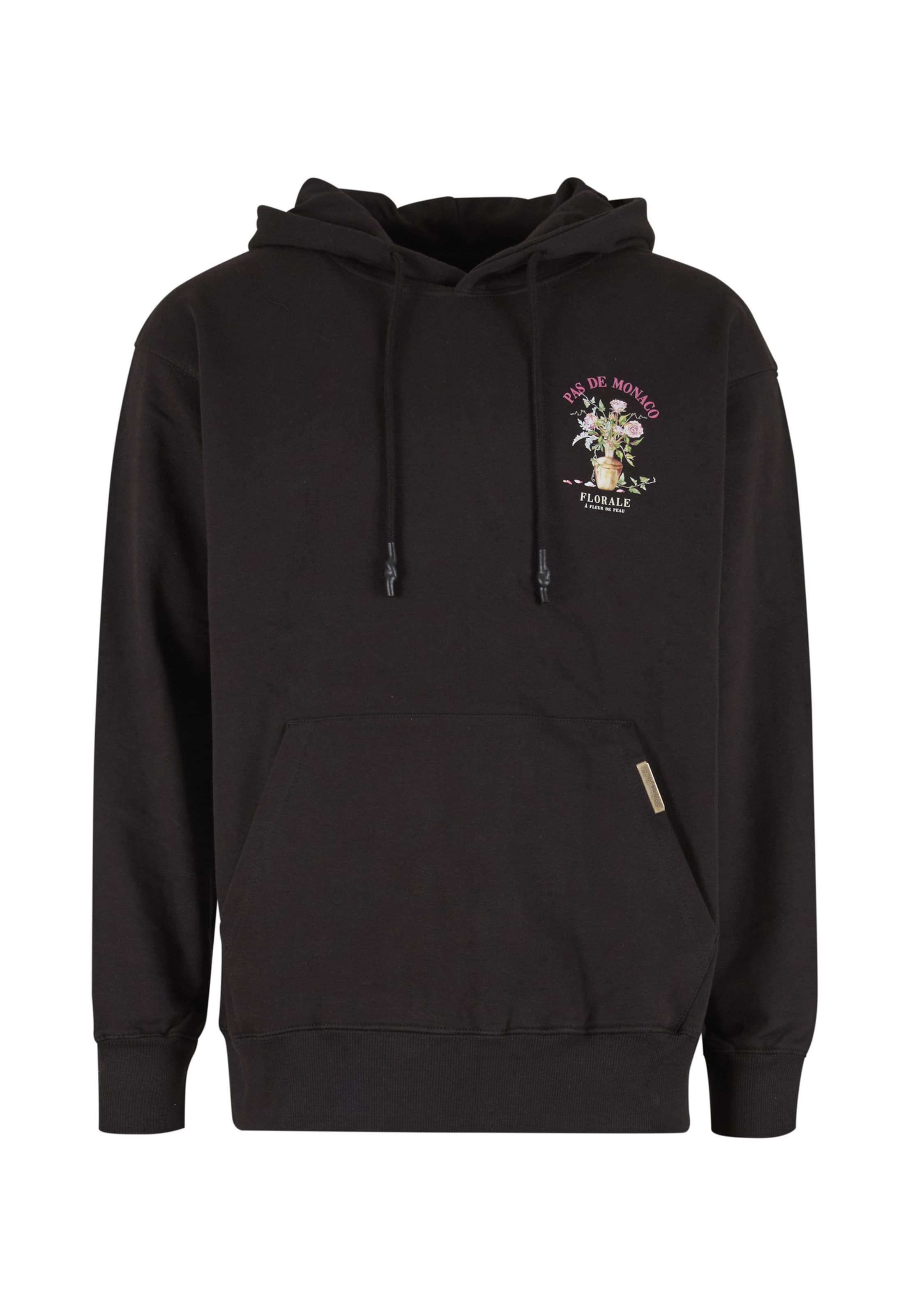 Sweat-shirt Pas De Monaco en noir : devant