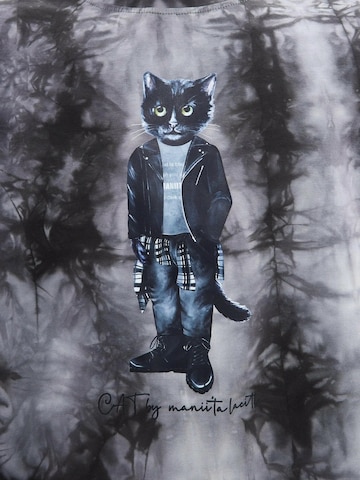 Maglietta 'Rocker Cat' di Cat e Lolette in grigio