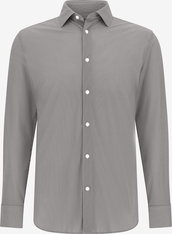 Slim fit Camicia di Boggi Milano in grigio: frontale