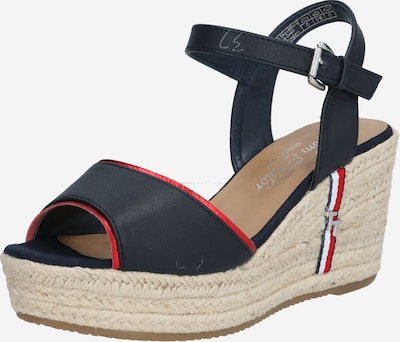 TOM TAILOR Sandales à lanières en beige / bleu nuit / rouge, Vue avec produit