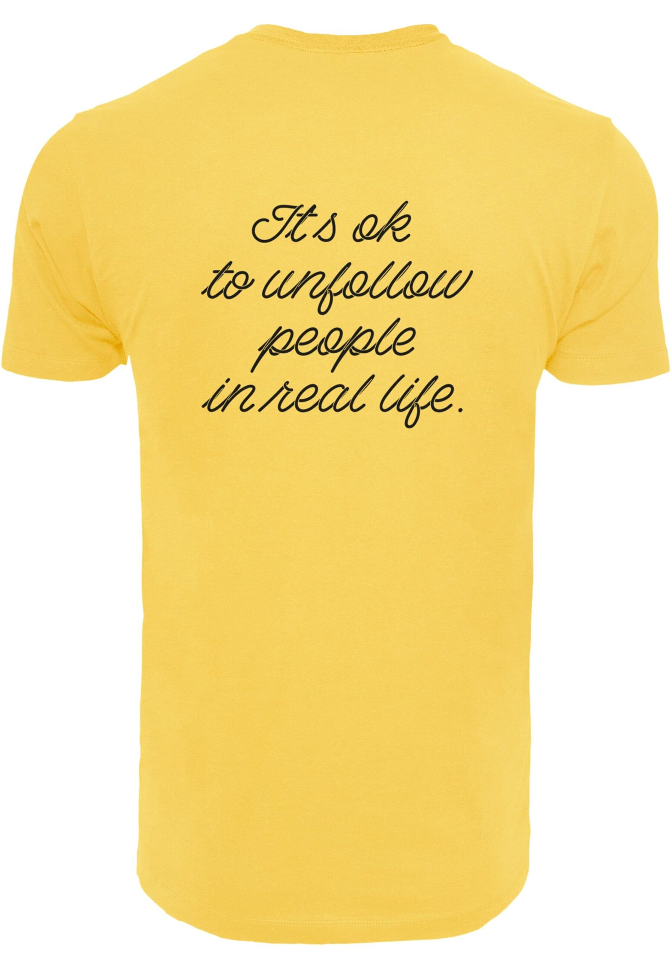 T-Shirt 'Heartbreak' Merchcode en jaune